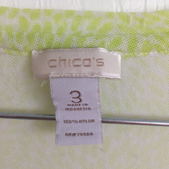 Chico’s Lightweight Mesh Ruffle Front Top - Picture 2 of 6